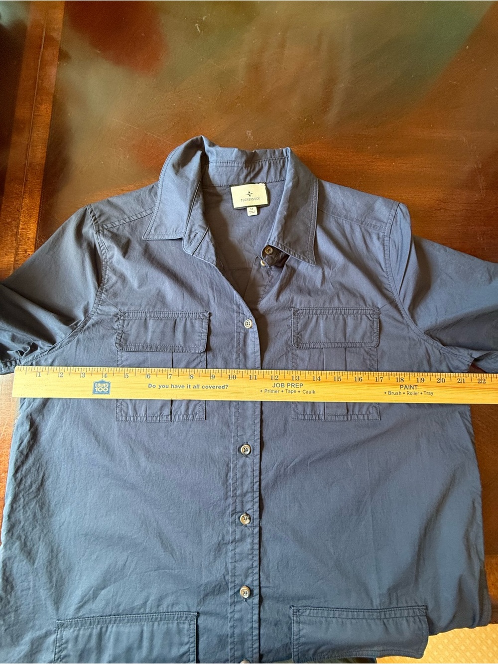 Tuckernuck Navy Lightweight Poplin Nala Dress Size M Minimalist Cargo Like - Picture 5 of 6